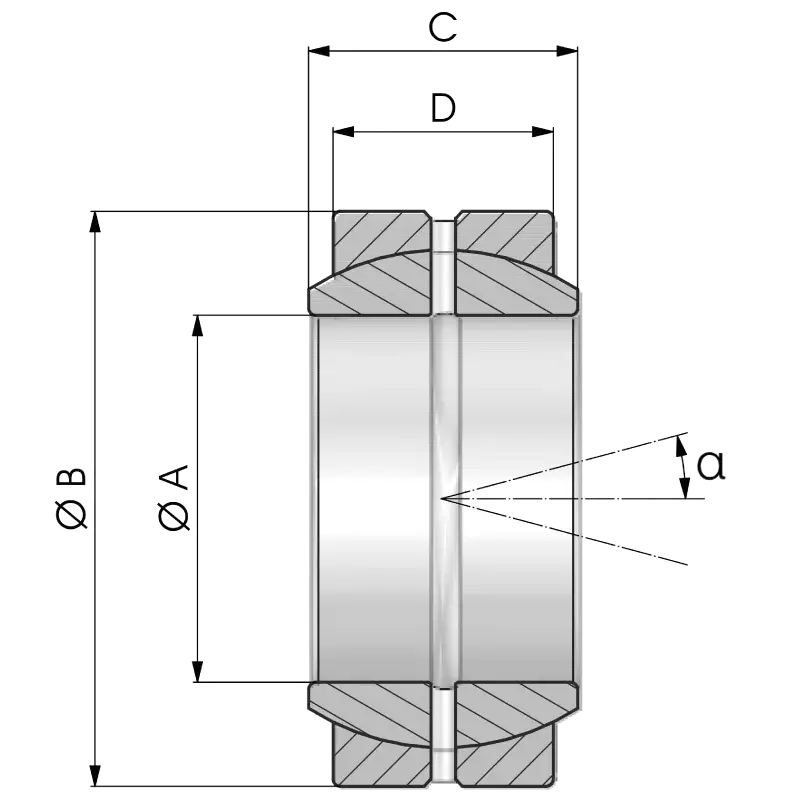 Gömbcsapágy - GE..ES rajz