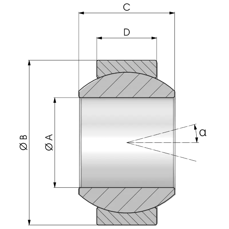 Gömbcsapágy - GE..FW rajz